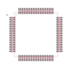 MSP430F5418AIPNR footprint